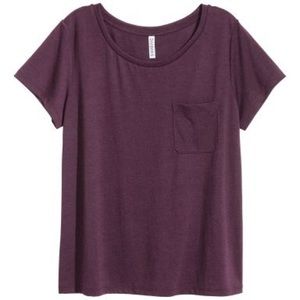 Divided Purple T-shirt with Chest Pocket